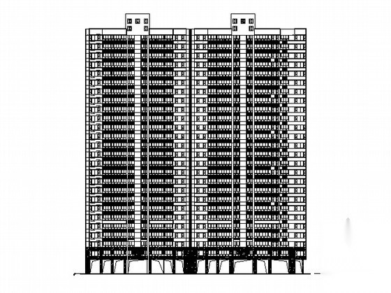 [长沙]某二十六层高层住宅楼建筑扩初图