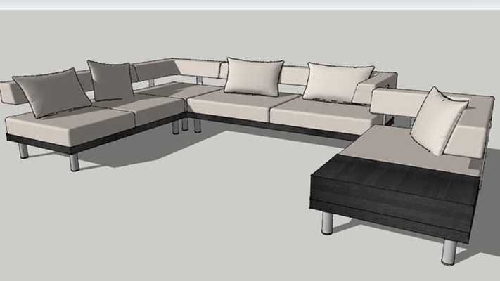 组合沙发 草图大师模型