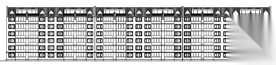 内蒙古某大学某六层住宅楼建筑方案图