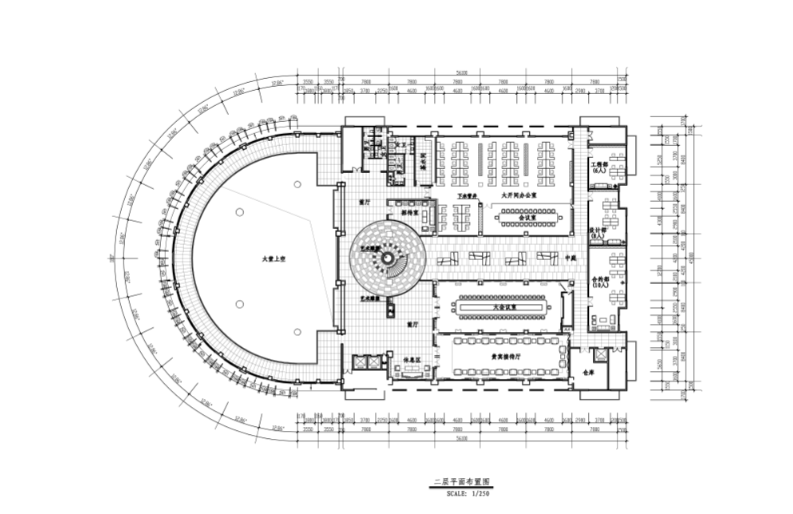 [山东]现代风格豪德集团办公空间设计施工图（附效果图）