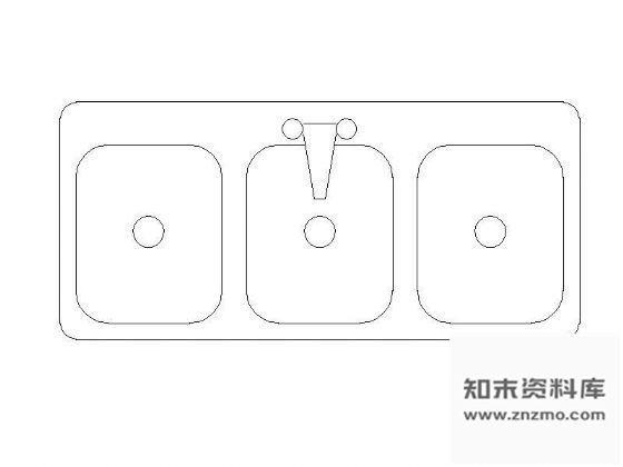 图块/节点厨房洗涤槽图块