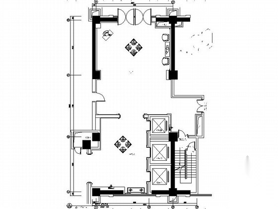 [昆山]豪华商务酒店大堂门厅装修施工图（含效果）