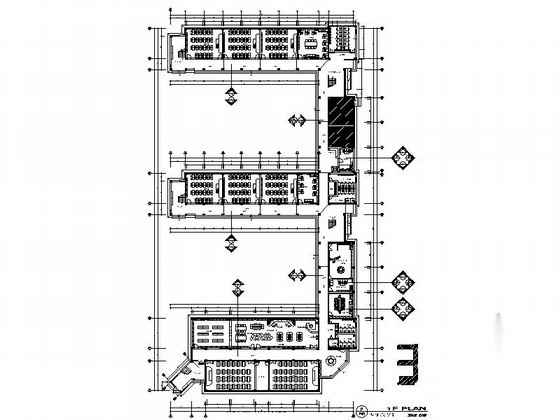 [浙江]生态园现代风格四层实验小学室内装修施工图（1...