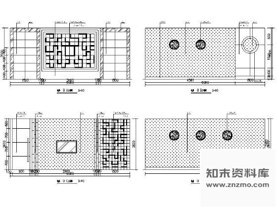 图块/节点某混搭商务包房立面图