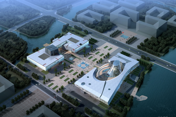 [浙江]绍兴科技馆新馆建筑方案设计文本（CAD+SU+文本） 建筑 科技馆