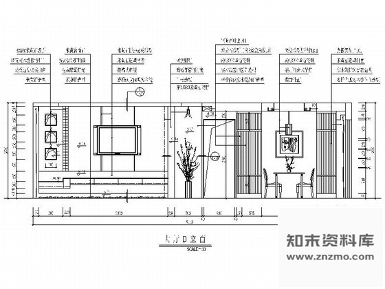 图块/节点现代客厅立面图