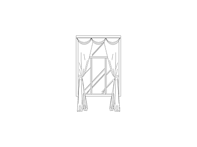 陈设类立面挂画 窗帘