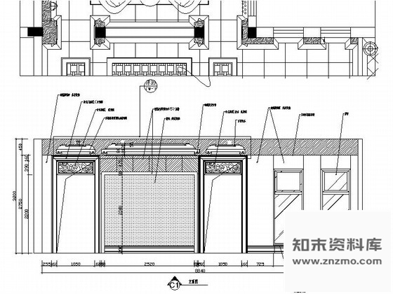 图块/节点现代中式楼梯间立面图