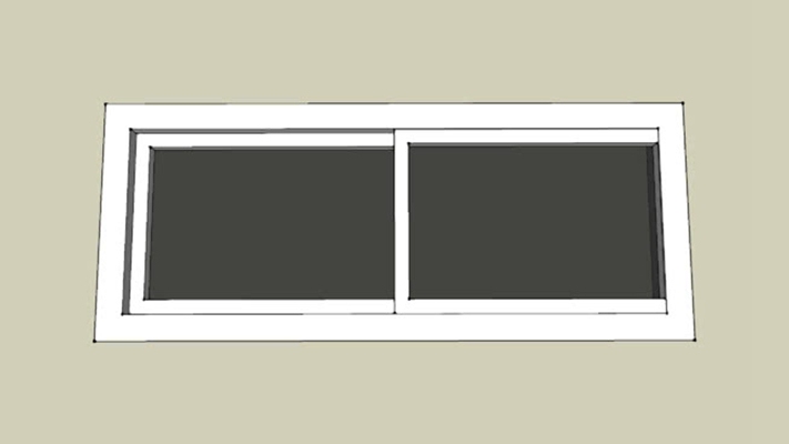 平开窗 草图大师模型
