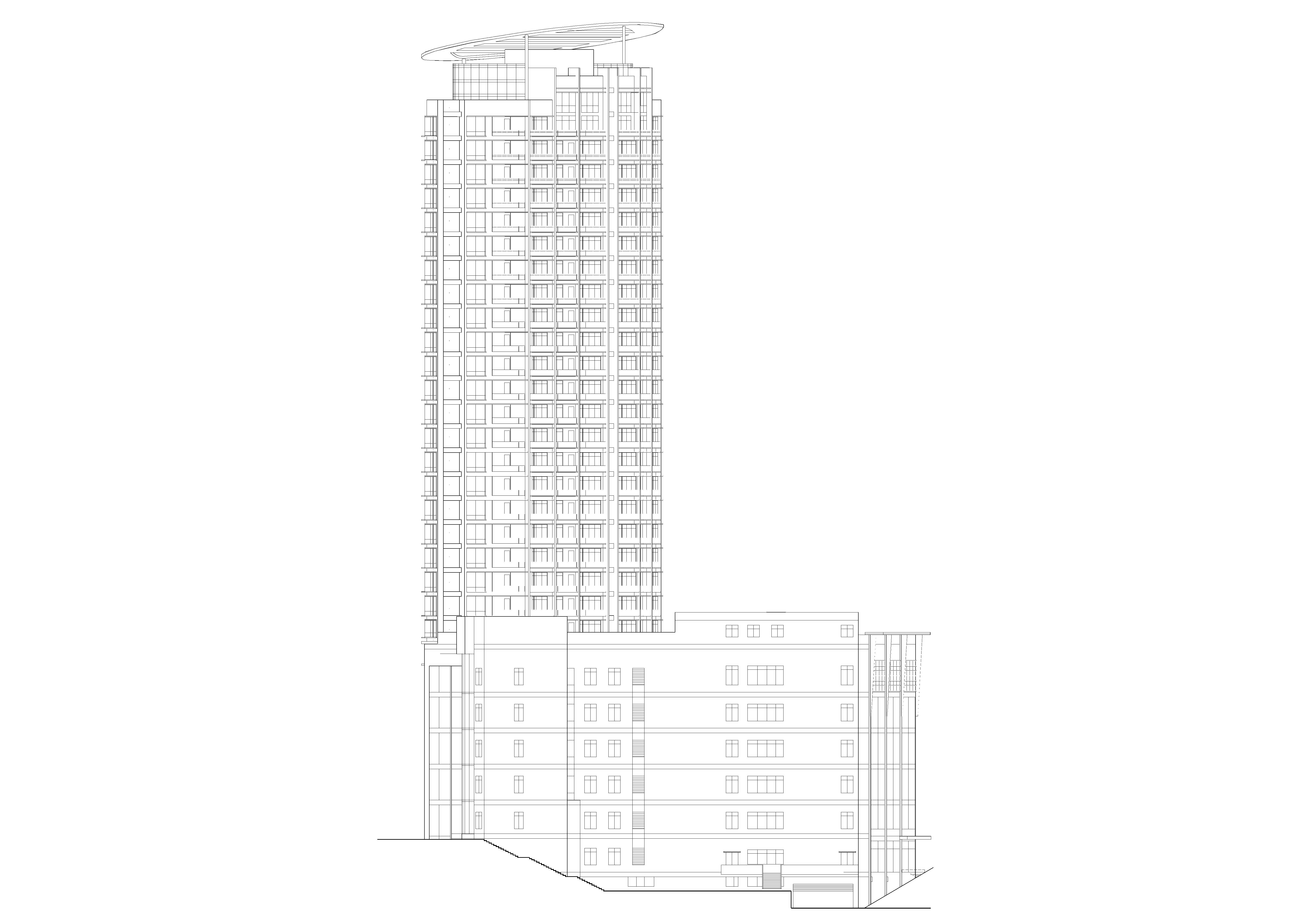 某28层高层建施施工图纸全套（带商场）