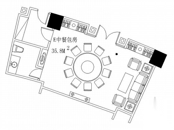 [成都]现代豪华酒店中餐包间装修施工图