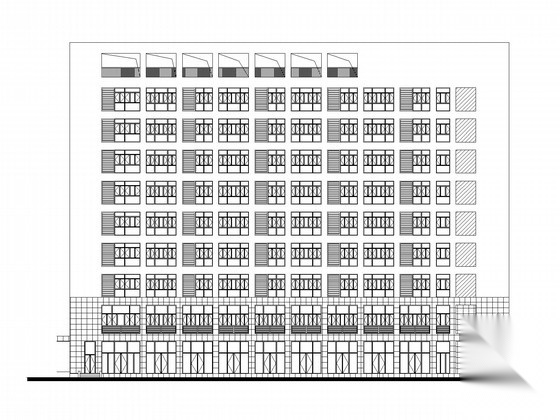 [武汉]9层办公综合楼建筑施工图