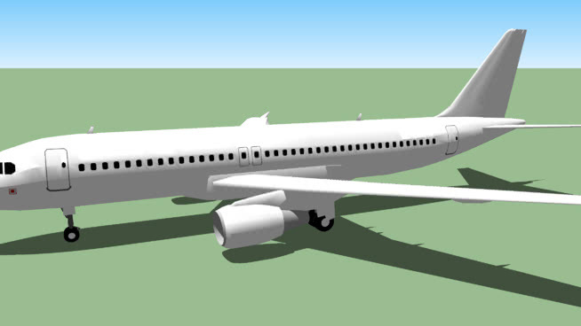 模板-空客A320-200。 客机 飞机 翼