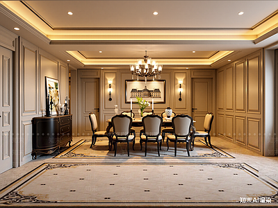 欧式古典家居餐厅