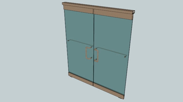 双开门 草图大师模型