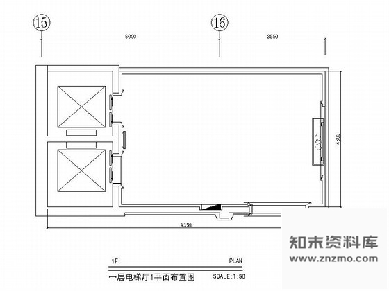 施工图8号电梯厅室内装修图