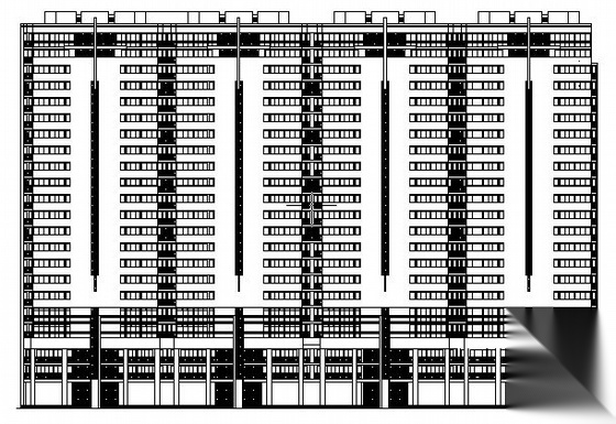 [深圳]某二十二层住宅楼建筑方案图