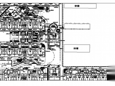 唐山小区景观施工图绿化部分 居住区景观
