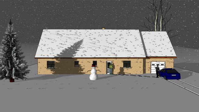 房子在雪/房子under the雪 船屋 谷仓 鸟舍 帐篷 太阳能采集器
