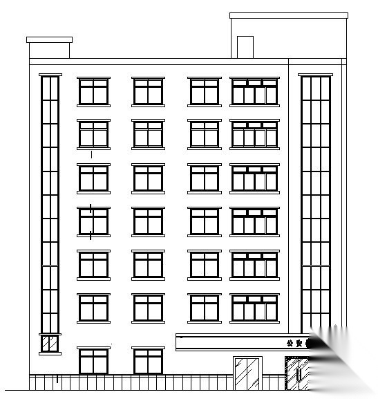 深圳市 某公安局派出所建筑外观形象改造工程建筑施工图