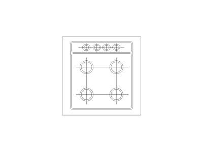 家具图块 烤箱
