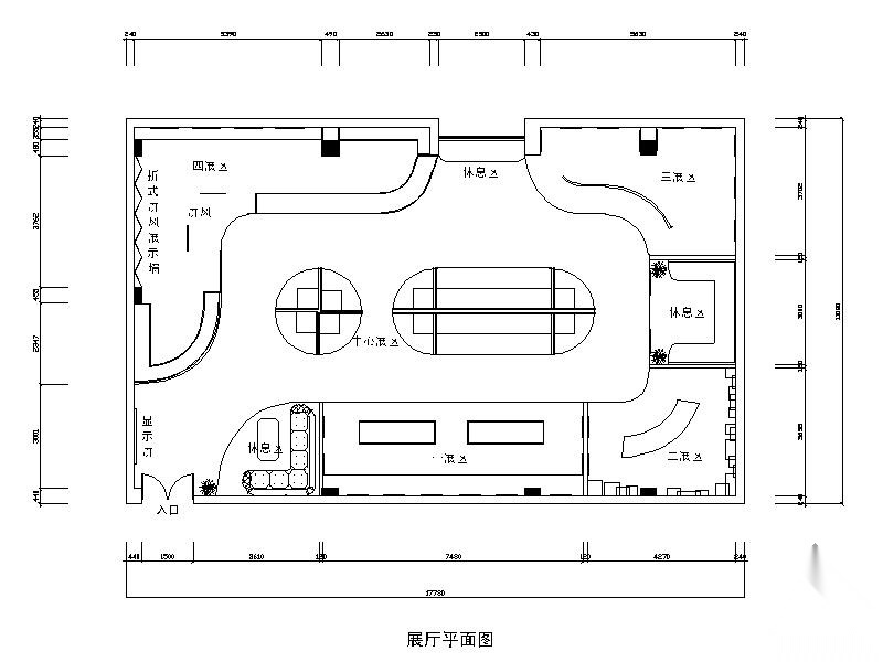 197㎡展厅设计装修图（含效果）