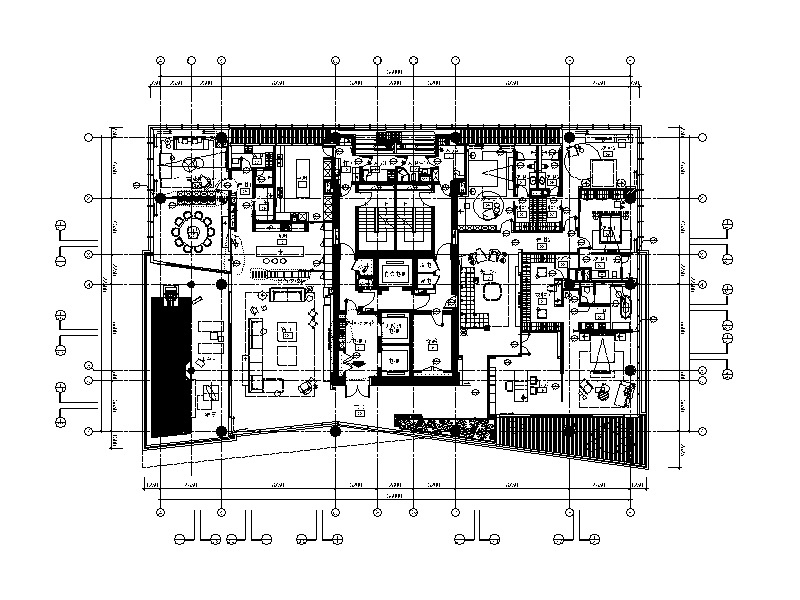 [广东]现代风格别墅大宅CAD施工图（含效果图）