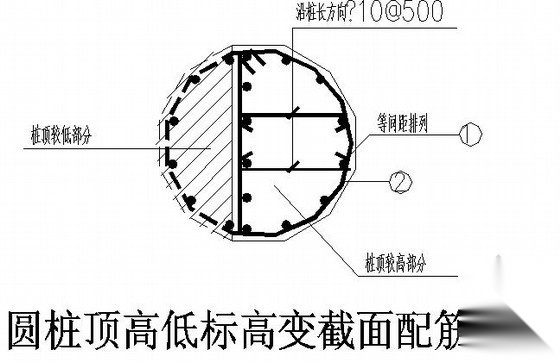 桩顶变截面节点构造详图 混凝土节点 结构节点图