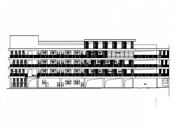 [湖南]现代风格小学建筑施工图（含学校所有楼）