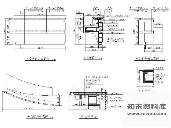 图块/节点吧台详图 节点 家具节点详图