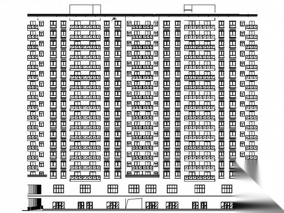 [湖北]某十八层商住楼建筑扩初图