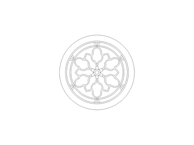 格栅装饰构件 中式家具图块