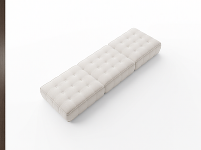 现代风格长条沙发