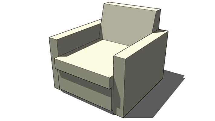 单人沙发 草图大师模型