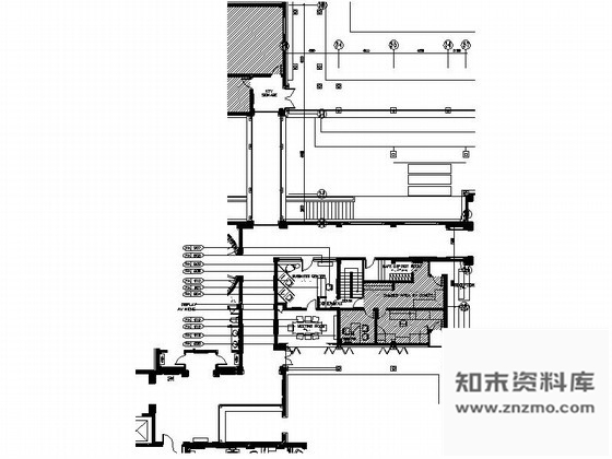 施工图杭州某主题连锁酒店商务中心内装修图