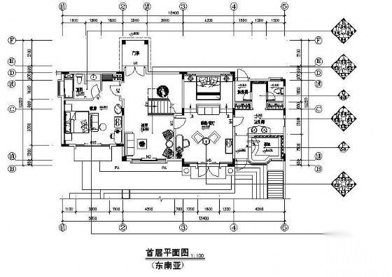 C1型别墅装修（东南亚)