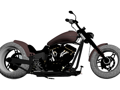 复古风格摩托车模型