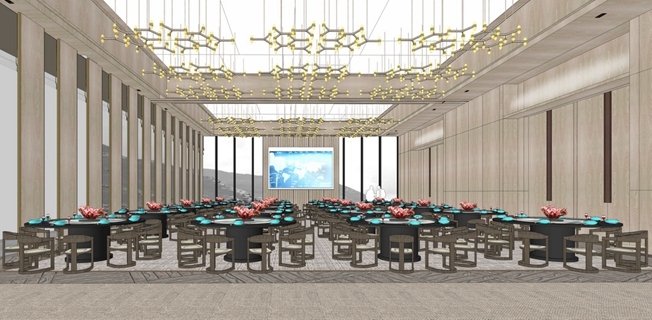 现代酒店餐厅 宴会厅