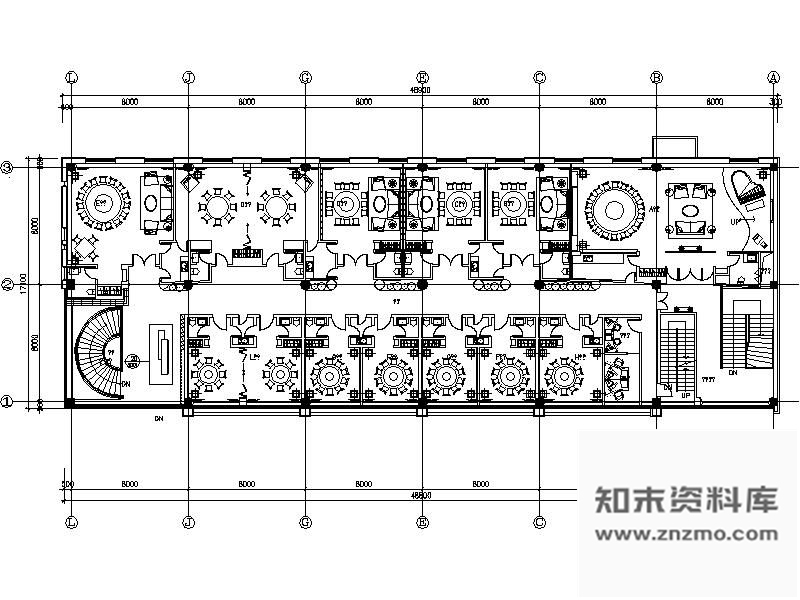 施工图北京高档连锁餐厅装修图含效果