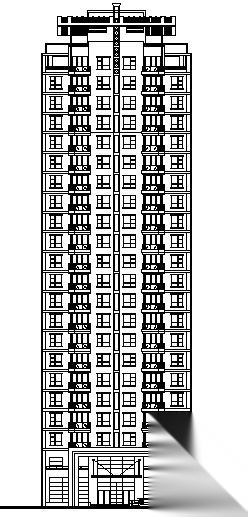 某二十一层住宅楼建筑方案图