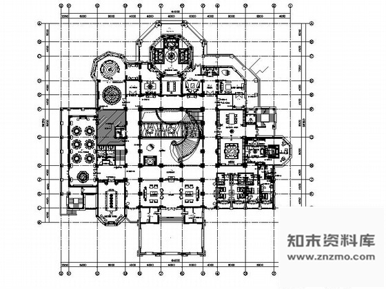 施工图广州奢华文化休闲中心B栋室内装修施工图含效果