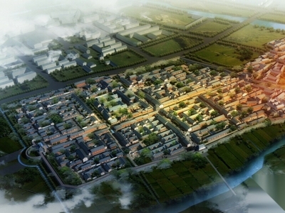 [江苏]旅游古城修建性详细景观规划设计 度假村景观