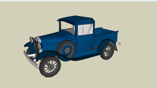 1928年福特卡车模型 福特T型车 小型皮卡 汽车 吉普车