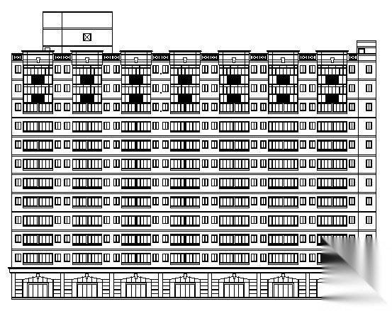 某十二层学生宿舍楼建筑方案图