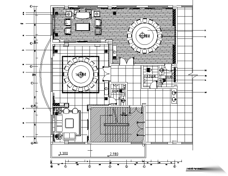[福建]混搭风格三明大田检察院办公空间设计施工图（附效...