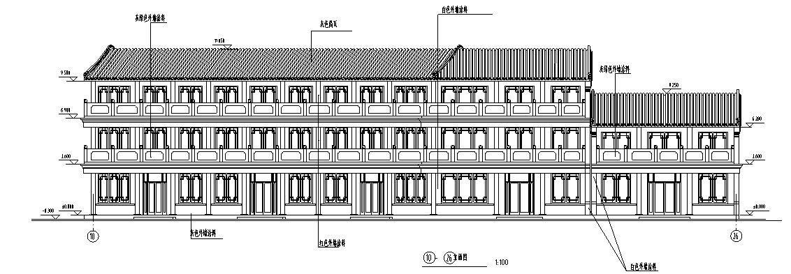 多层仿古式中式居住建筑设计方案 全套施工方案CAD