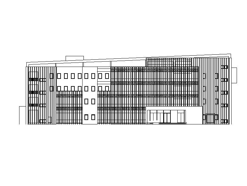 [四川]四层框剪结构倾斜式屋面办公楼建筑施工图