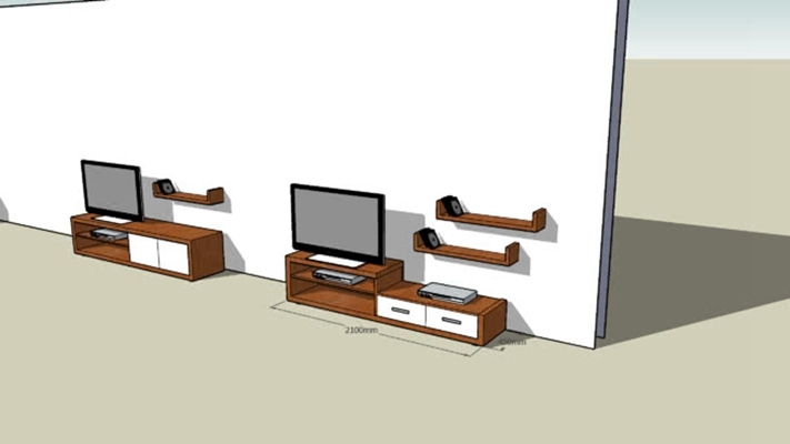 电视柜 草图大师模型