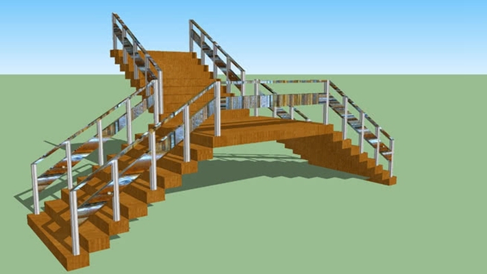 木艺楼梯 草图大师模型