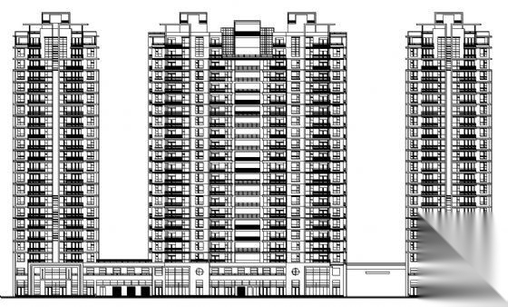 某二十一层住宅楼建筑设计方案图